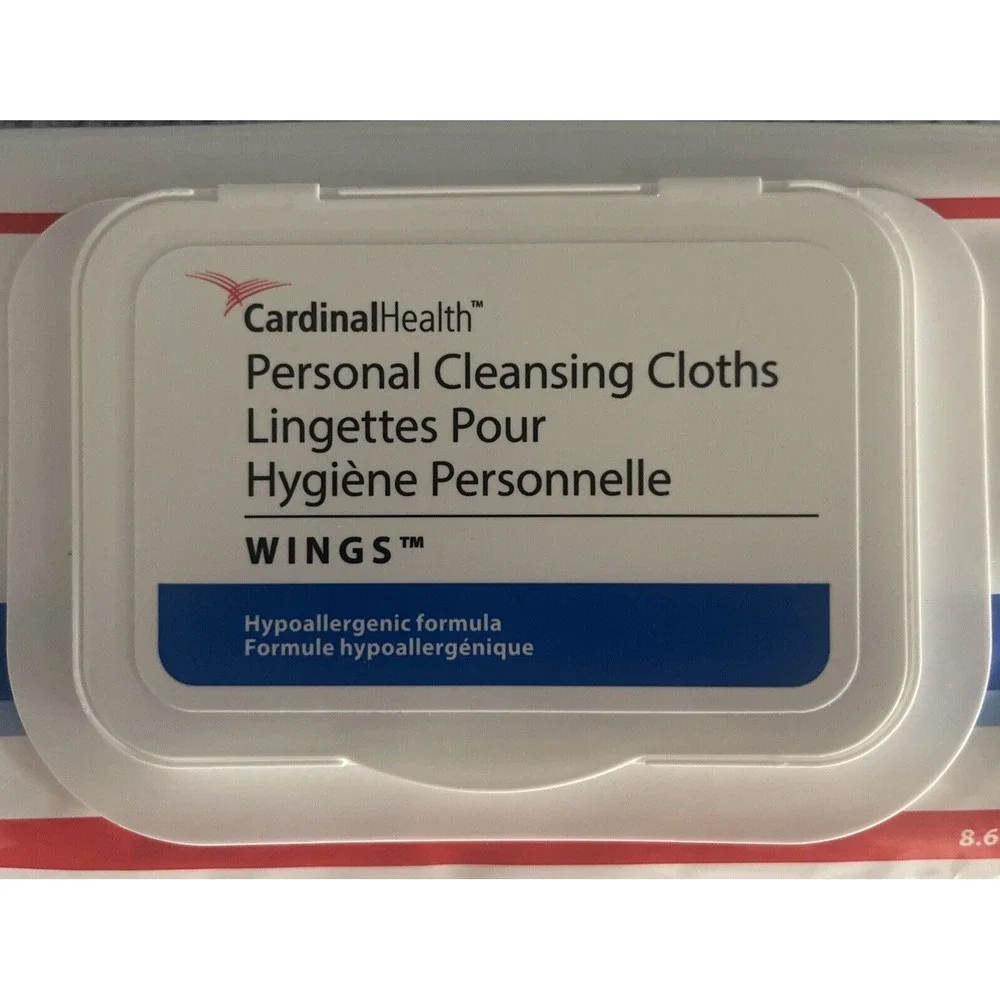 CardinalHealth Wings Personal Cleansing Wipes 8.6